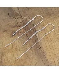 Silver Earrings, Sterling Silver Hook Earrings, Handmade Earrings, Dangle Earrings for Her