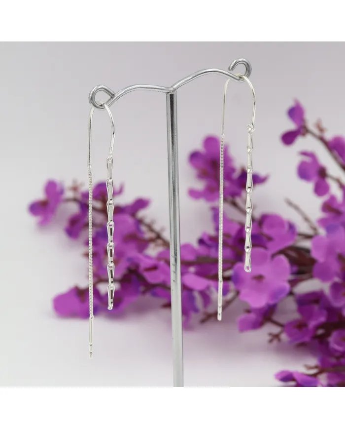Silver Earrings, Sterling Silver Hook Earrings, Handmade Earrings, Dangle Earrings for Her