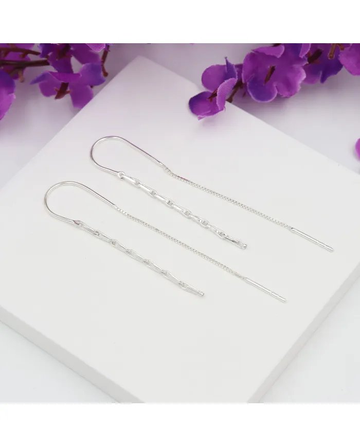 Silver Earrings, Sterling Silver Hook Earrings, Handmade Earrings, Dangle Earrings for Her