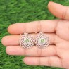 Peridot Earrings, Flower Earrings, Silver Earrings, Vintage Earrings, Earrings for Love, August Birthstone, Ear Wire Earrings