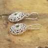 Peridot Earrings, Flower Earrings, Silver Earrings, Vintage Earrings, Earrings for Love, August Birthstone, Ear Wire Earrings