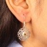 Citrine Earrings, Flower Earrings, Silver Earrings, Vintage Earrings, Earrings for Love, November Birthstone, Ear Wire Earrings