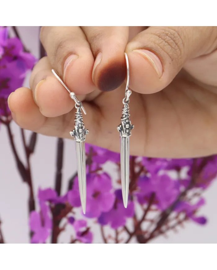 Sterling Silver Dangle Earrings - Handmade Drop Earrings for Women