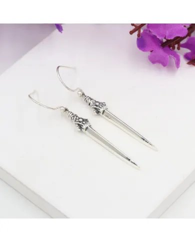 Sterling Silver Dangle Earrings - Handmade Drop Earrings for Women