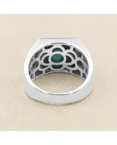 Arizona Turquoise Men's Ring - 925 Sterling Silver Gemstone Jewelry
