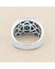 Arizona Turquoise Ring - 925 Sterling Silver December Birthstone Cushion Shape Ring for Men