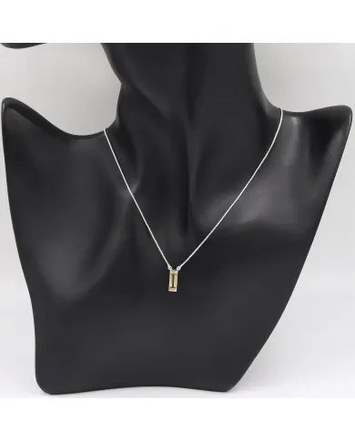 Natural Citrine Necklace - Sterling Silver Necklace Handmade Baguette Necklace for Women