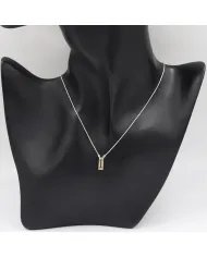 Natural Citrine Necklace - Sterling Silver Necklace Handmade Baguette Necklace for Women