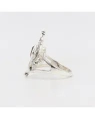 Lotus Garnet Ring - 925 Sterling Silver Ring Engagement Ring Promise Ring Statement Ring January Birthstone Women's Ring