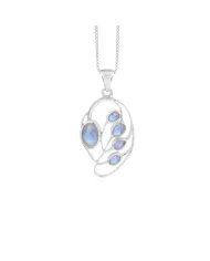 Rainbow Moonstone Teardrop Pendant – 925 Sterling Silver Gemstone Jewelry