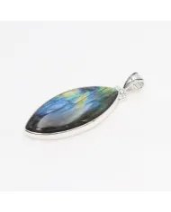 Labradorite Pendant - Sterling Silver Pendant Handmade Necklace Healing Charm Pendant with Chain Unisex Pendant