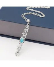 Arizona Turquoise Pendant - Sterling Silver Pendant Handmade Statement Necklace Vintage Style Pendant Unique Pendant for Women