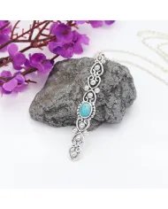 Arizona Turquoise Pendant - Sterling Silver Pendant Handmade Statement Necklace Vintage Style Pendant Unique Pendant for Women