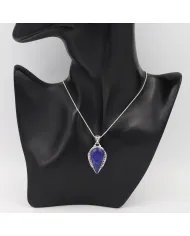 Lapis Lazuli Pendant - Sterling Silver Pendant Handcrafted Solitaire Pendant Statement Teardrop Pendant