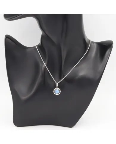 Rainbow Moonstone Pendant - Sterling Silver Pendant Handmade Necklace June Birthstone Pendant Unique Gemstone Jewelry for Women