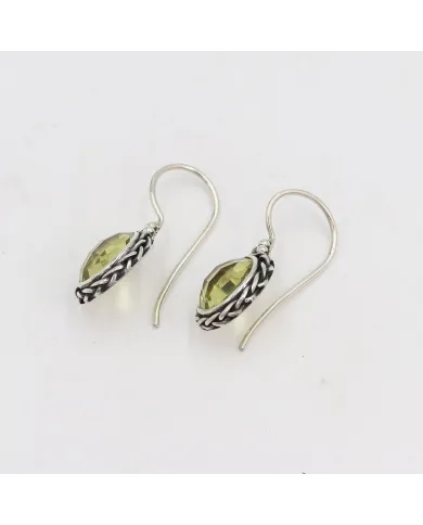 Lemon Quartz Earrings - 925 Sterling Silver Gemstone Jewelry