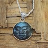 Moon Face Pendant, Silver Pendant, Labradorite Necklaces, Carving Face Pendant, Charm Moon Pendant, Beautiful Pendant for Women