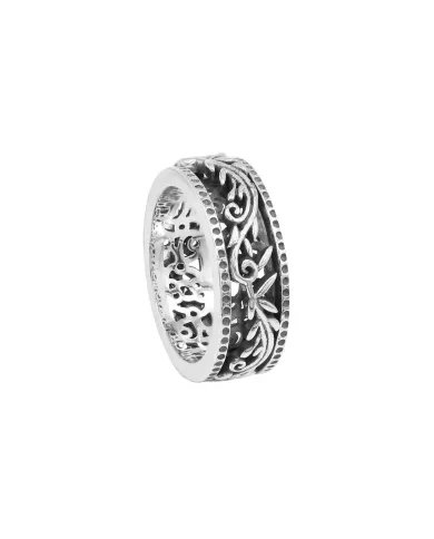 Designer Spinner Ring - Sterling Silver Oxide Ring Anxiety Ring Meditation Ring Yoga Ring Fidget Ring for Women