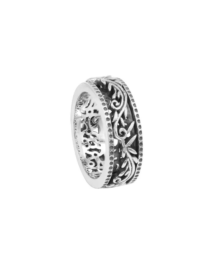 Designer Spinner Ring - Sterling Silver Oxide Ring Anxiety Ring Meditation Ring Yoga Ring Fidget Ring for Women