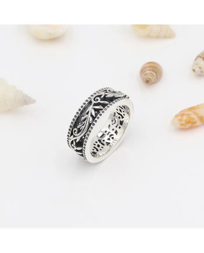 Designer Spinner Ring - Sterling Silver Oxide Ring Anxiety Ring Meditation Ring Yoga Ring Fidget Ring for Women