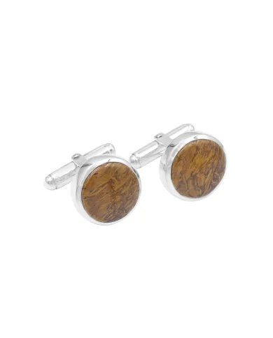 Mariam Jasper Gemstone Cufflinks - 925 Sterling Silver Unique Jewelry