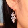 Rainbow Moonstone Earrings, Teardrop Earrings, Silver Dangle Earrings, Lever Back Earrings, June Birthstone, Vintage Earrings