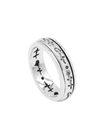 Band Spinner Ring - 925 Sterling Silver Ring Statement Ring Meditation Ring Worry Ring Fidget Ring Unisex Ring Gifted Jewelry