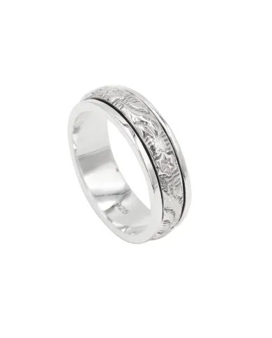 Design Spinner Ring - 925 Sterling Silver Ring Statement Ring Handmade Ring Meditation Ring Stress Relief Ring Gifted Jewelry