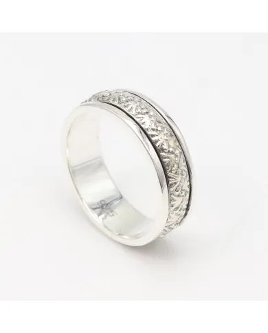 Silver Ring - 925 Sterling Silver Spinner Ring Handcrafted Ring Meditation Band Ring Fidget Ring Dainty Ring Him & Her Ring