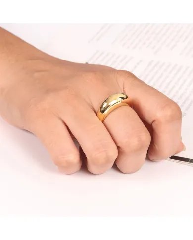 Plain Band Ring - 925 Sterling Silver 18k Gold Plated Ring Handmade Ring Everyday Wear Ring Minimalist Unisex Ring