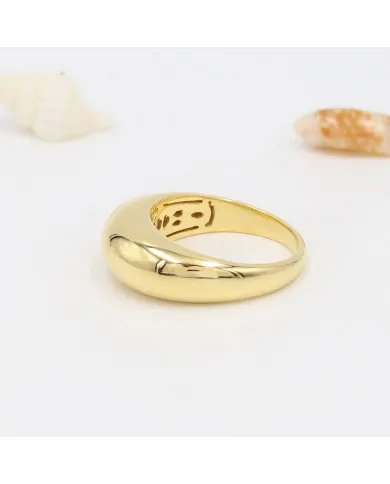 Plain Band Ring - 925 Sterling Silver 18k Gold Plated Ring Handmade Ring Everyday Wear Ring Minimalist Unisex Ring