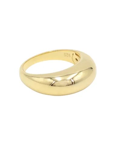 Plain Band Ring - 925 Sterling Silver 18k Gold Plated Ring Handmade Ring Everyday Wear Ring Minimalist Unisex Ring