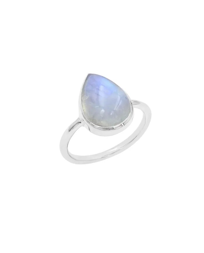 Rainbow Moonstone Ring - 925 Sterling Silver Handmade Gemstone jewelry