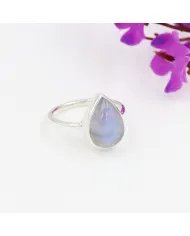 Rainbow Moonstone Ring - 925 Sterling Silver Handmade Gemstone jewelry