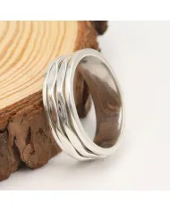 925 Sterling Silver Spinner Ring Fidget Anxiety Ring for Women and Men