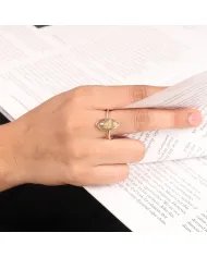 Rutilated Quartz Gemstone Ring - Sterling Silver Handmade Ring Statement Ring Unique Ring for Women