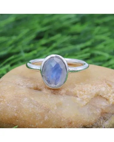 Genuine Moonstone Ring - Sterling Silver Ring Vintage  Ring Handmade Ring Unique Ring for Women