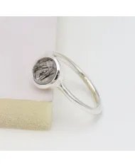 Tourmalinated Quartz Ring - Sterling Silver Ring Handmade Ring Minimalist Ring Unisex Ring