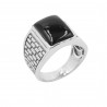 Black Onyx Men's Ring in 925 Sterling Silver, Onyx Gemstone, Handmade Jewelry for Men