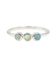 Unique Ethiopian Opal Ring - Handcrafted 925 Sterling Silver Jewelry