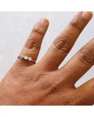 Unique Ethiopian Opal Ring - Handcrafted 925 Sterling Silver Jewelry