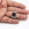 Black Onyx Men's Ring in 925 Sterling Silver, Onyx Gemstone, Handmade Jewelry for Men