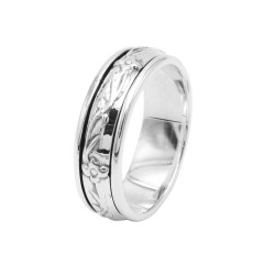 Fidget Ring, Spinner Ring, Anxiety Ring, Sterling Silver Ring, Meditation Ring, Unisex Thumb Ring, Promise Ring, Mens Yoga Ring