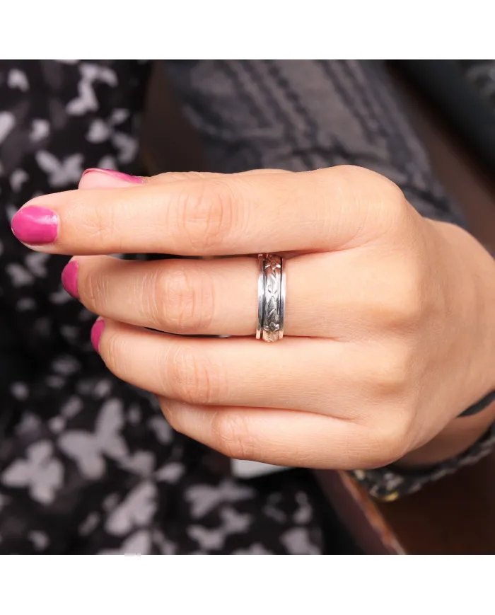 925 Sterling Silver Spinner Ring - Fidget & Anxiety Minimalist Jewelry