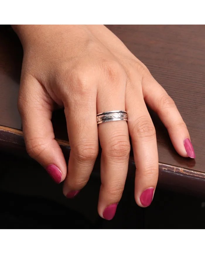 925 Sterling Silver Spinner Ring - Fidget & Anxiety Minimalist Jewelry