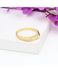 Swarovski Crystal Ring - Sterling Silver Gold Plated Dainty Crystal Handmade Ring for her