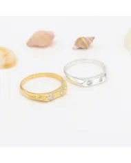 Swarovski Crystal Ring - Sterling Silver Dainty Crystal Handmade Ring for her