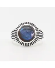 Labradorite Statement Ring - 925 Sterling Silver Vintage Boho Jewelry