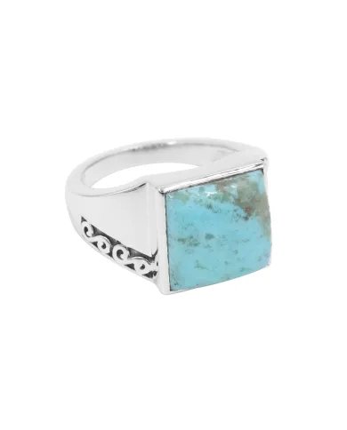 Unique Arizona Turquoise Ring in Sterling Silver - Handmade Jewelry for Women