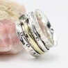 Peridot 925 Sterling Silver Spinner Ring Men & Women Meditation Ring, Spinner Ring Handmade Jewelry